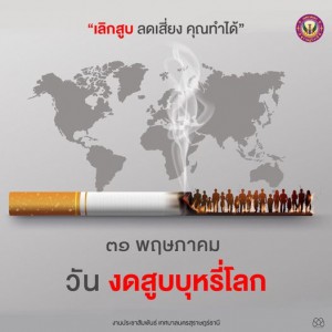 &quot;เลิกสูบ ลดเสี่ยง คุณทำได้&quot; ๓๑ พฤษภาคม วัน งดสูบบุหรี่โลก รูปภาพ 1